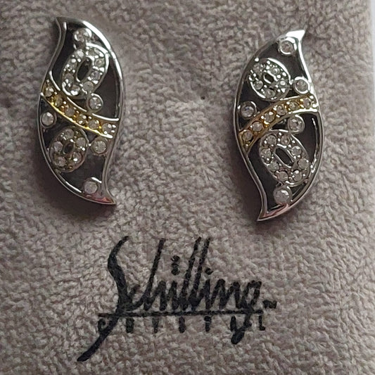 Original Vintage Schilling Austria Ohrringe 27mm