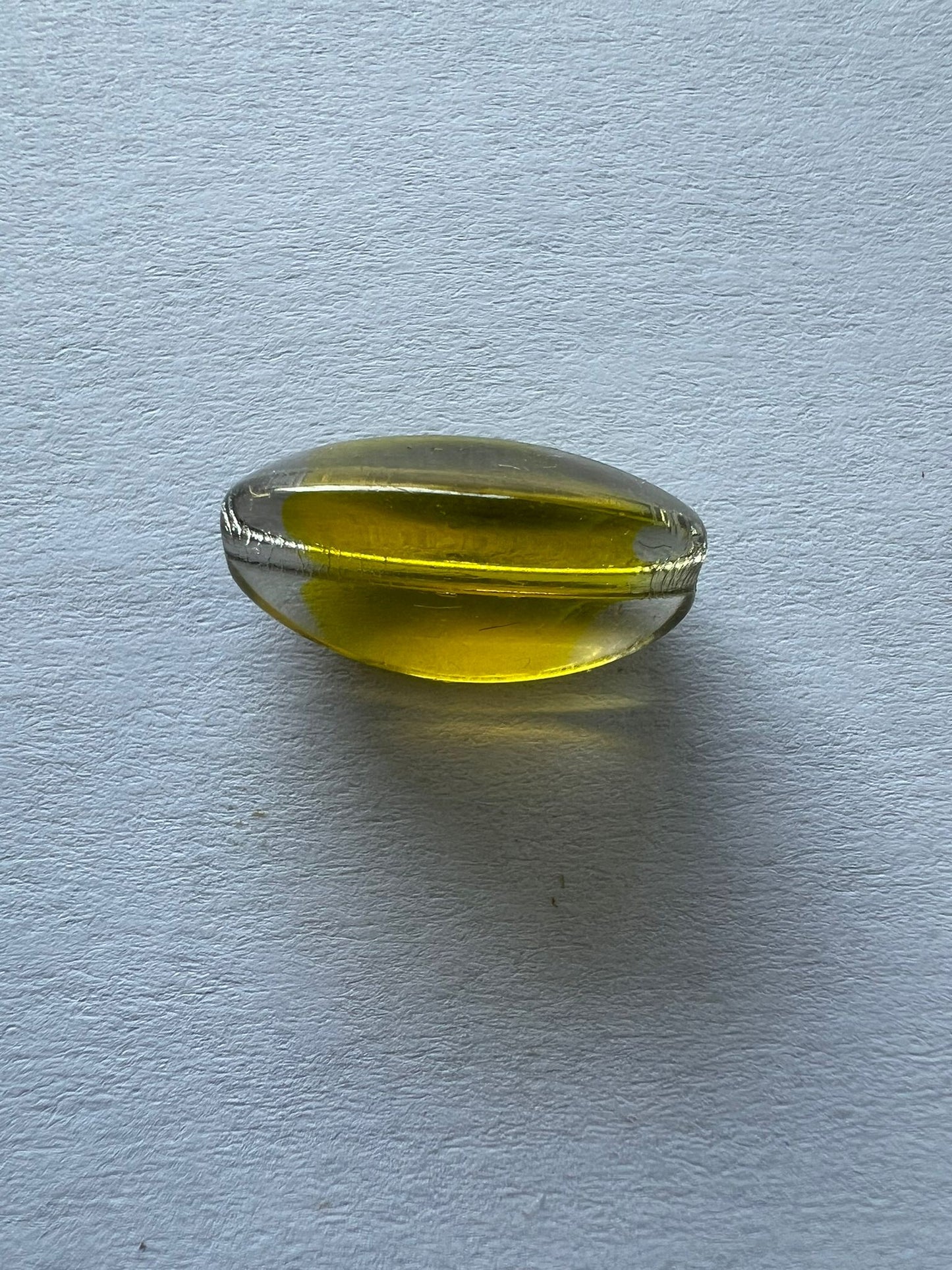 5697 Vintage Perlen Klar Gelb 18mm