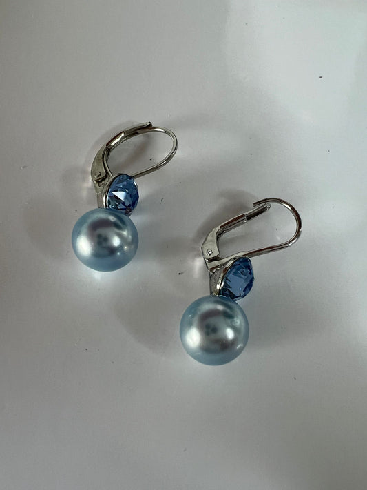 30411 Vintage Swarovski Kristallen Ohrhänger 7mm