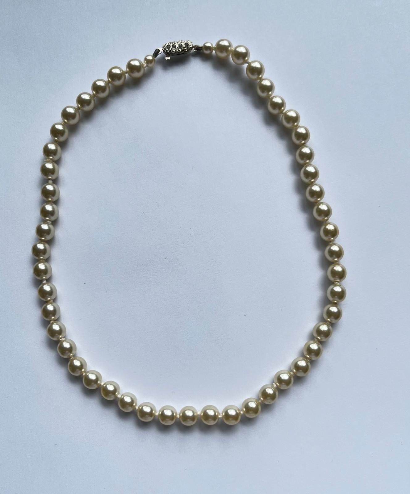 6226 Vintage Swarovski Kristallen Perlenkette 45cm
