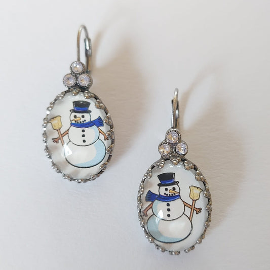 3895 Vintage Earring mit Swarovski & Cabochon