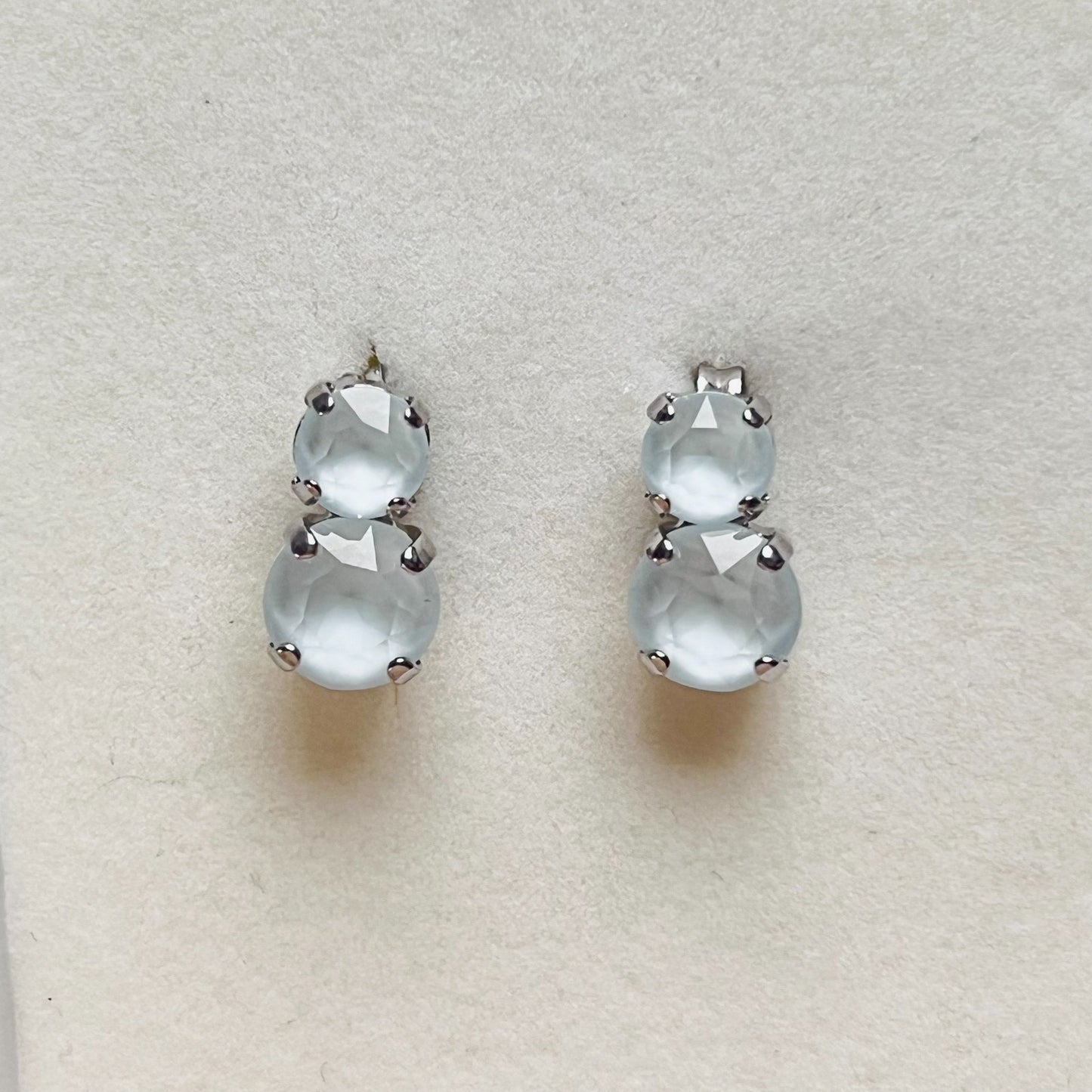 3935 Vintage Earring mit Swarovski Crystals 15mm
