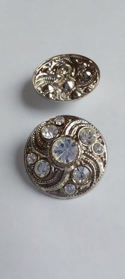 4008 Knöpfe mit Swarovski Kristallen 19mm