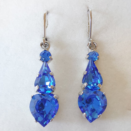 3813 Vintage Earring mit Swarovski Crystals