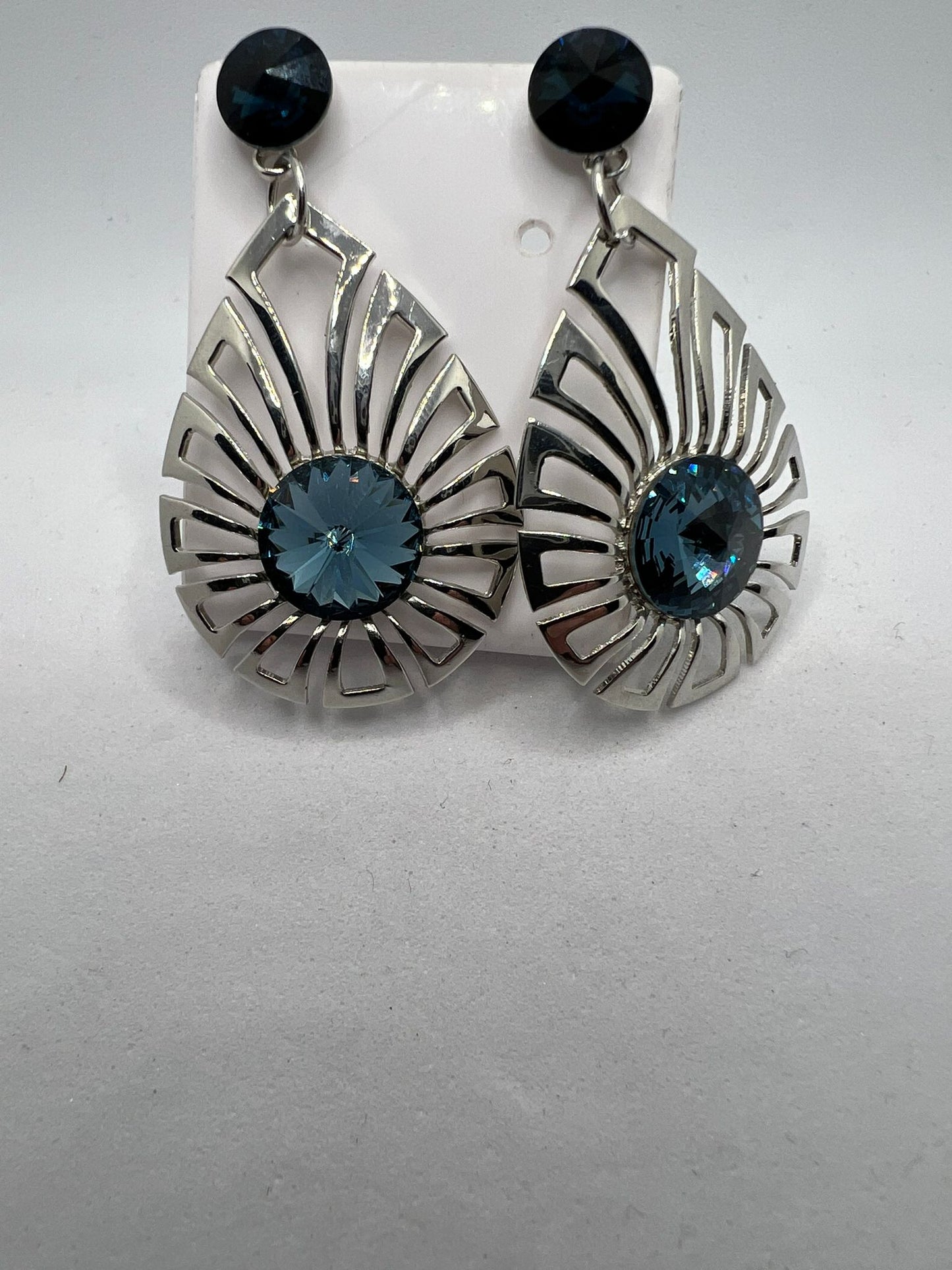 30555 Vintage Swarovski Kristallen Ohrstecker 33mm