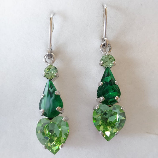3819 Vintage Earring mit Swarovski Crystals