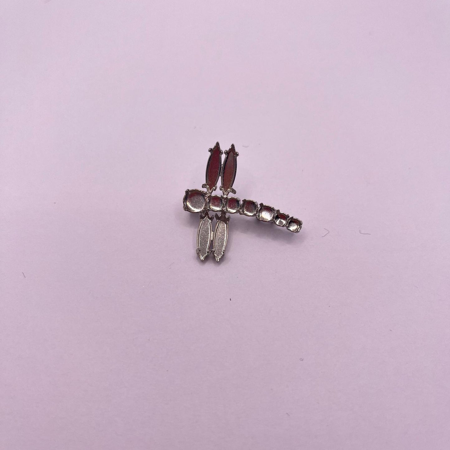 8927 Vintage leerer Rhodium Brosche zum Befüllen mit Swarovski Kristallen 32mm
