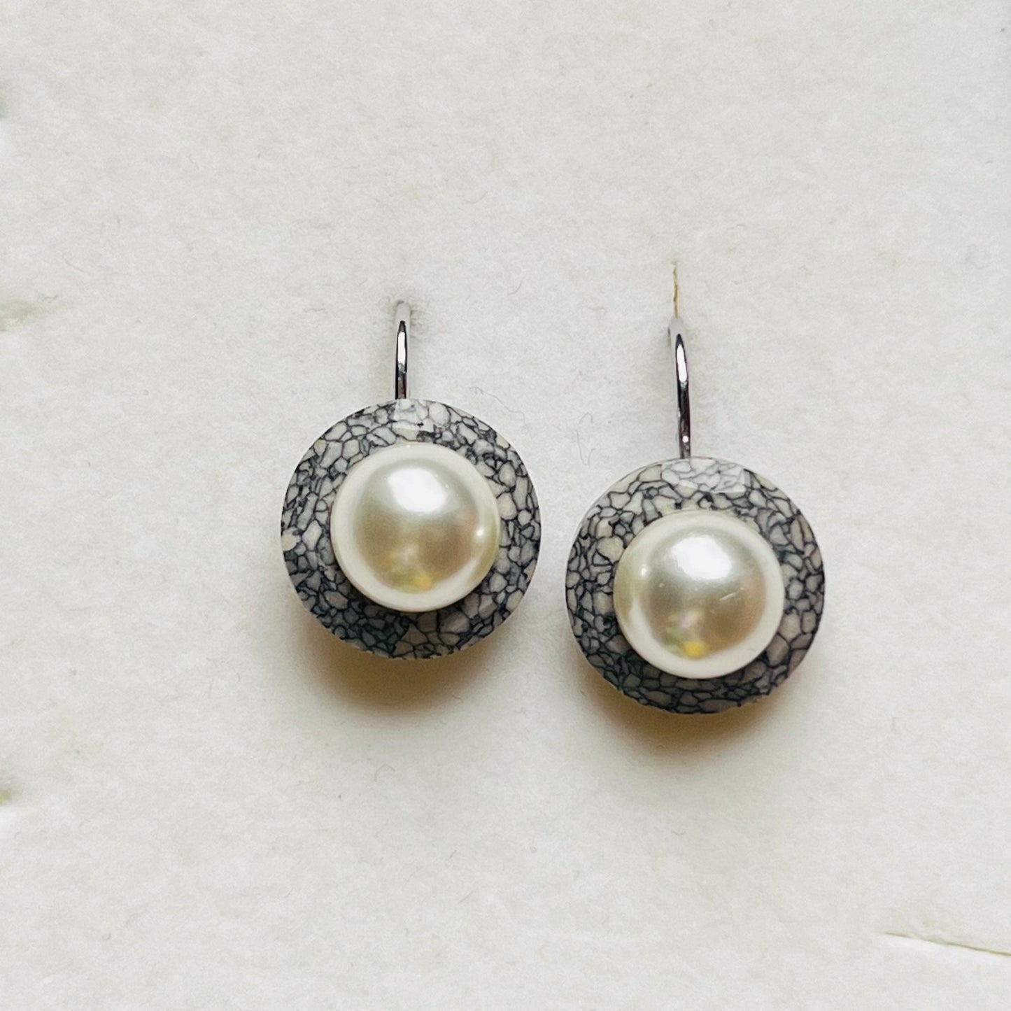 3973 Vintage Earring mit Swarovski Crystals 22mm