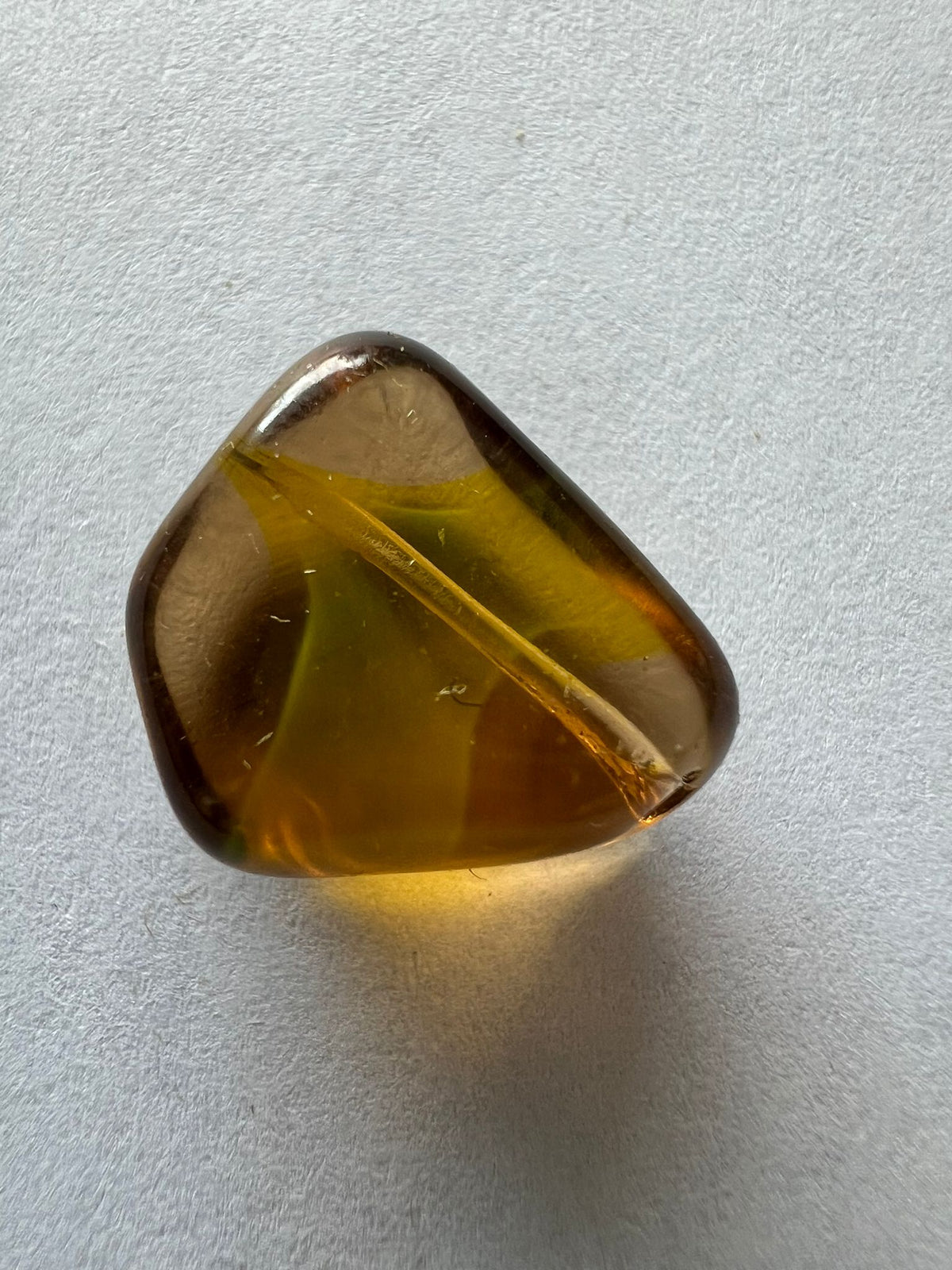 5735 Vintage Acryl Perlen Klar Braun 14mm