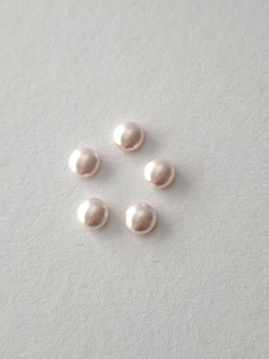 Swarovski® Pearl Cabochon Half Drilled Rosaline 6mm
