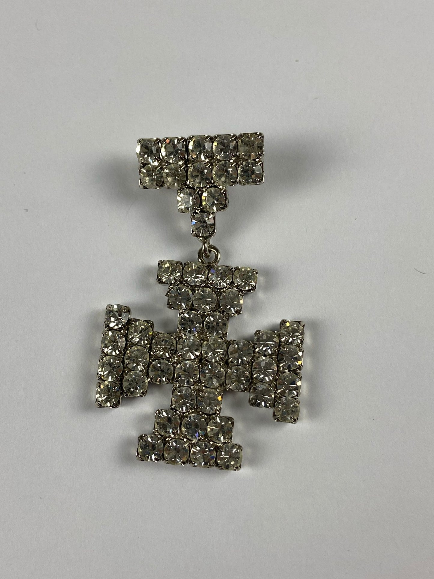 8643 Vintage Swarovski Kristallen Brosche 57mm