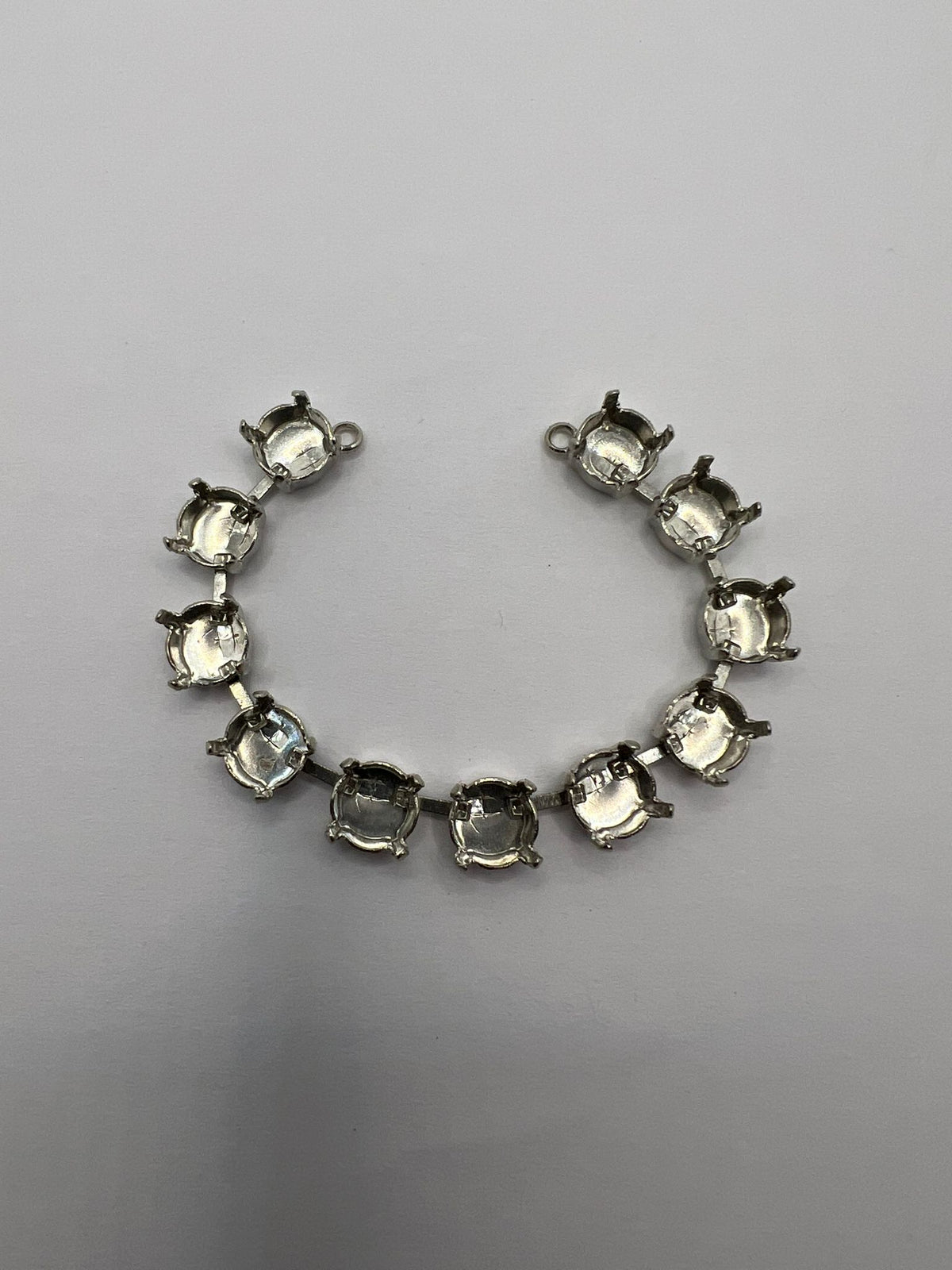 7084 Vintage leerer Bettelarmband  zum Befüllen mit Swarovski Kristallen 12cm