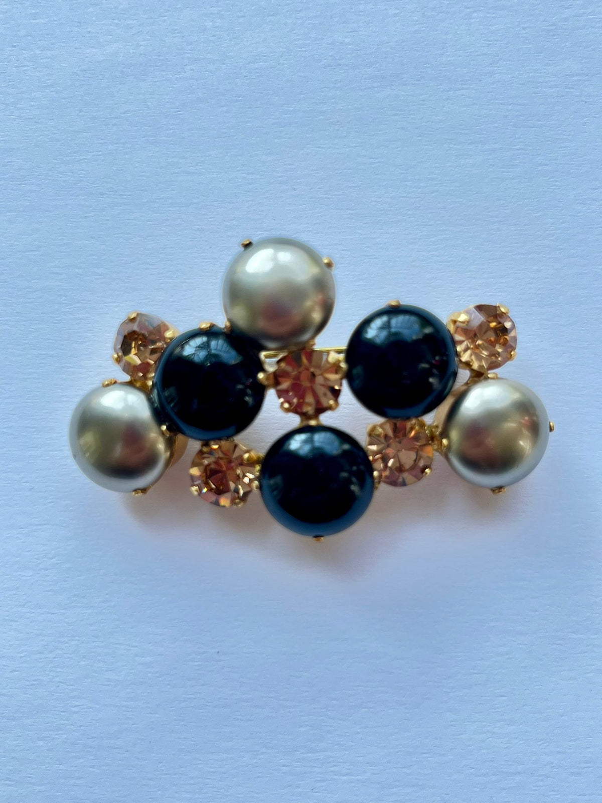 8491 Vintage Swarovski Kristallen Brosche 50mm