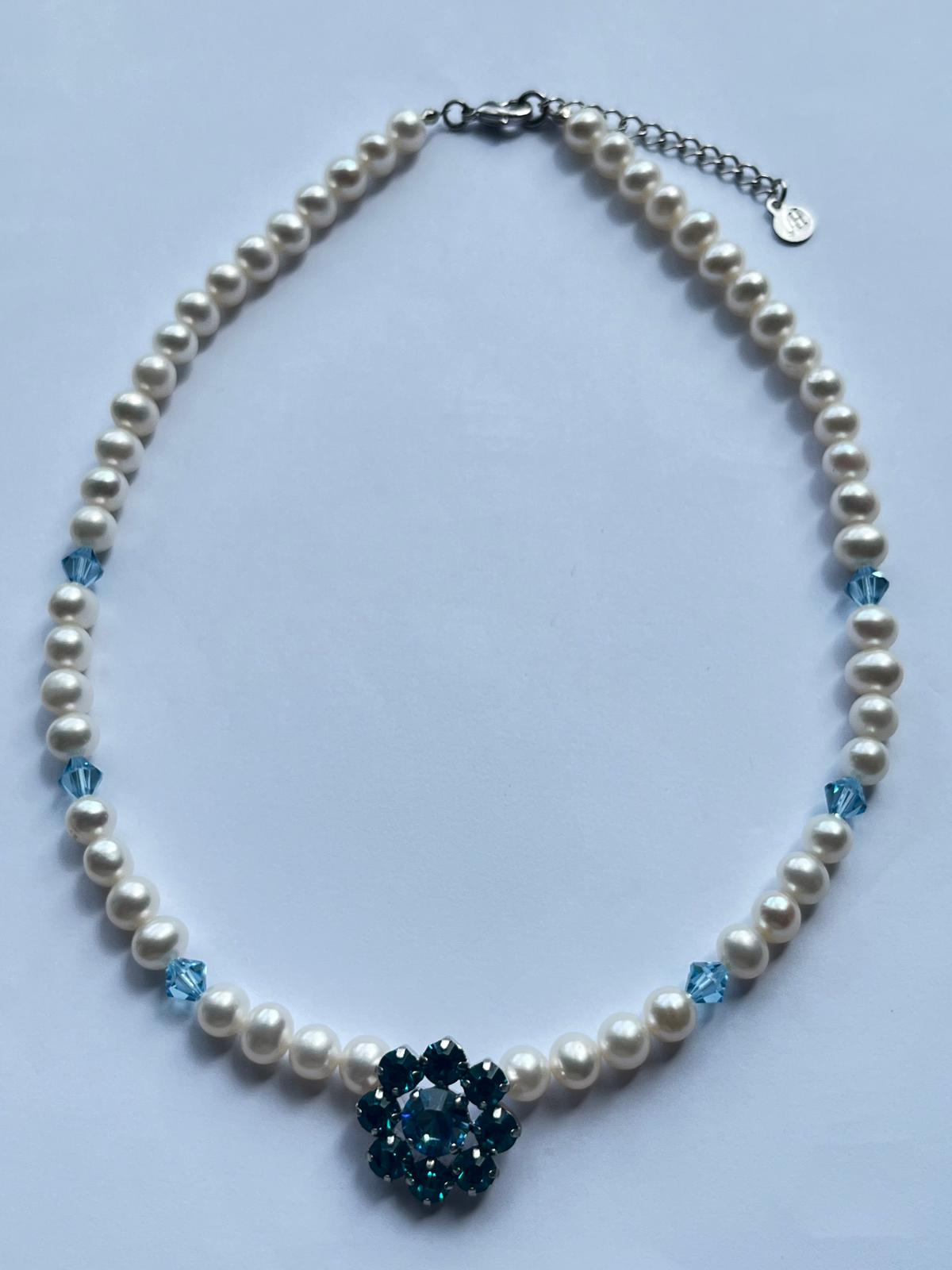 6088 Vintage Swarovski Kristallen Perlenkette 42cm