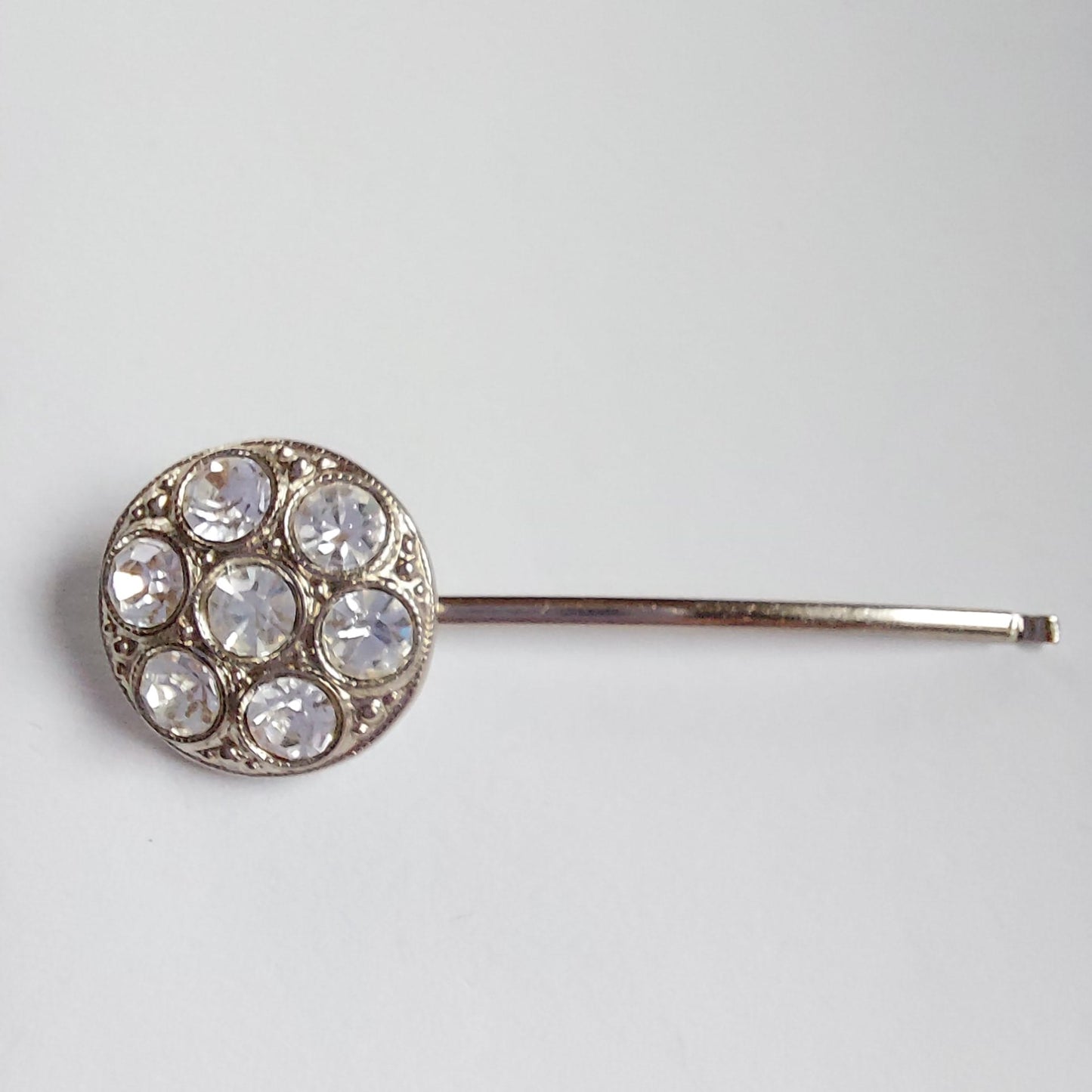5026 Vintage Haarnadel mit Swarovski Kristallen 48mm