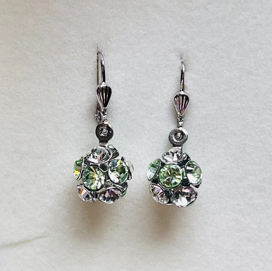 3966 Vintage Earring mit Swarovski Crystals 26mm