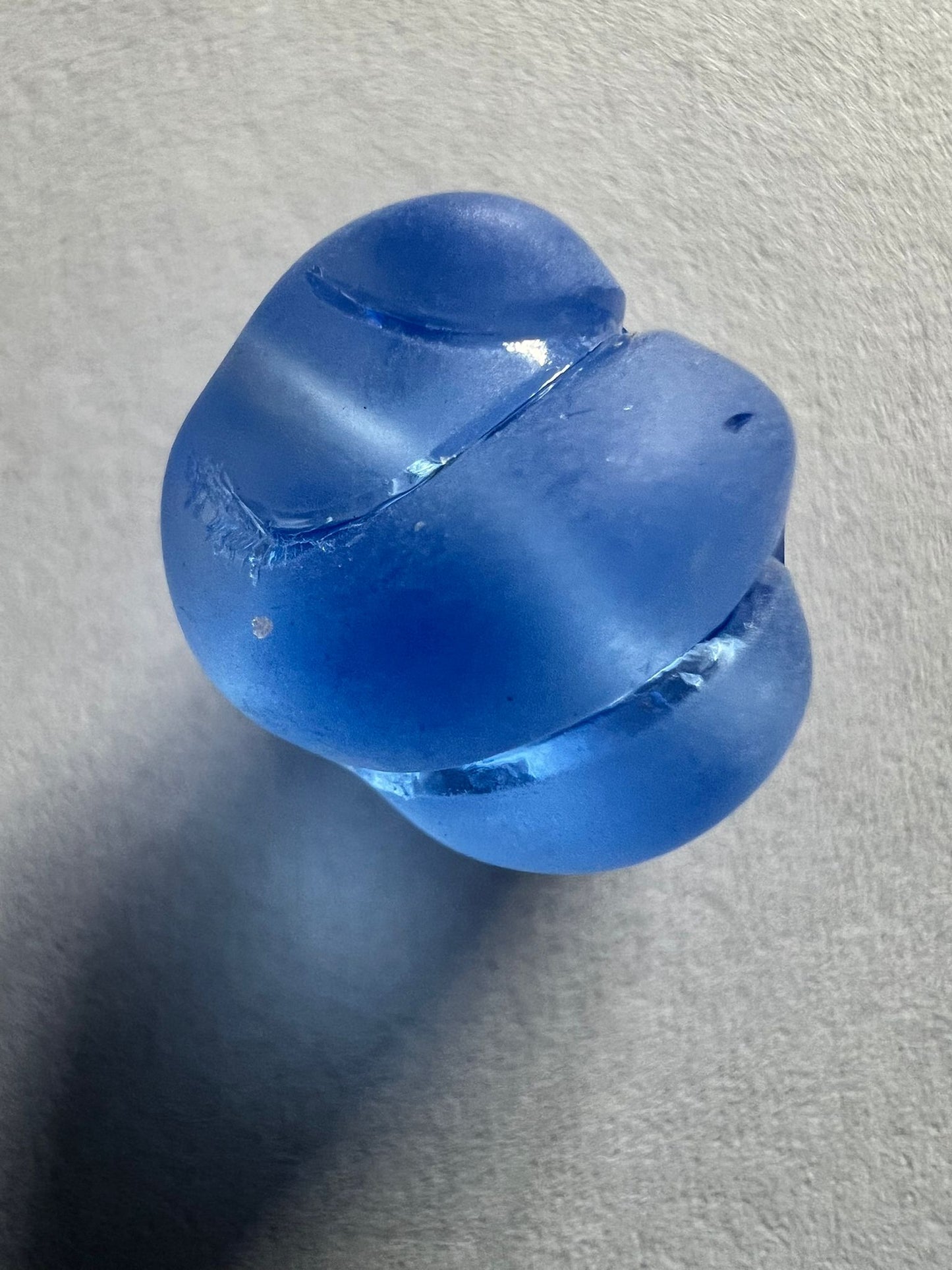 5619 Vintage Acryl Blau Matt Perlen 4.5mm