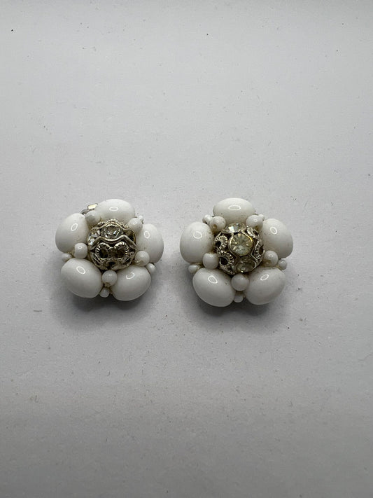 30515 Vintage Perlen Ohrclip 20mm