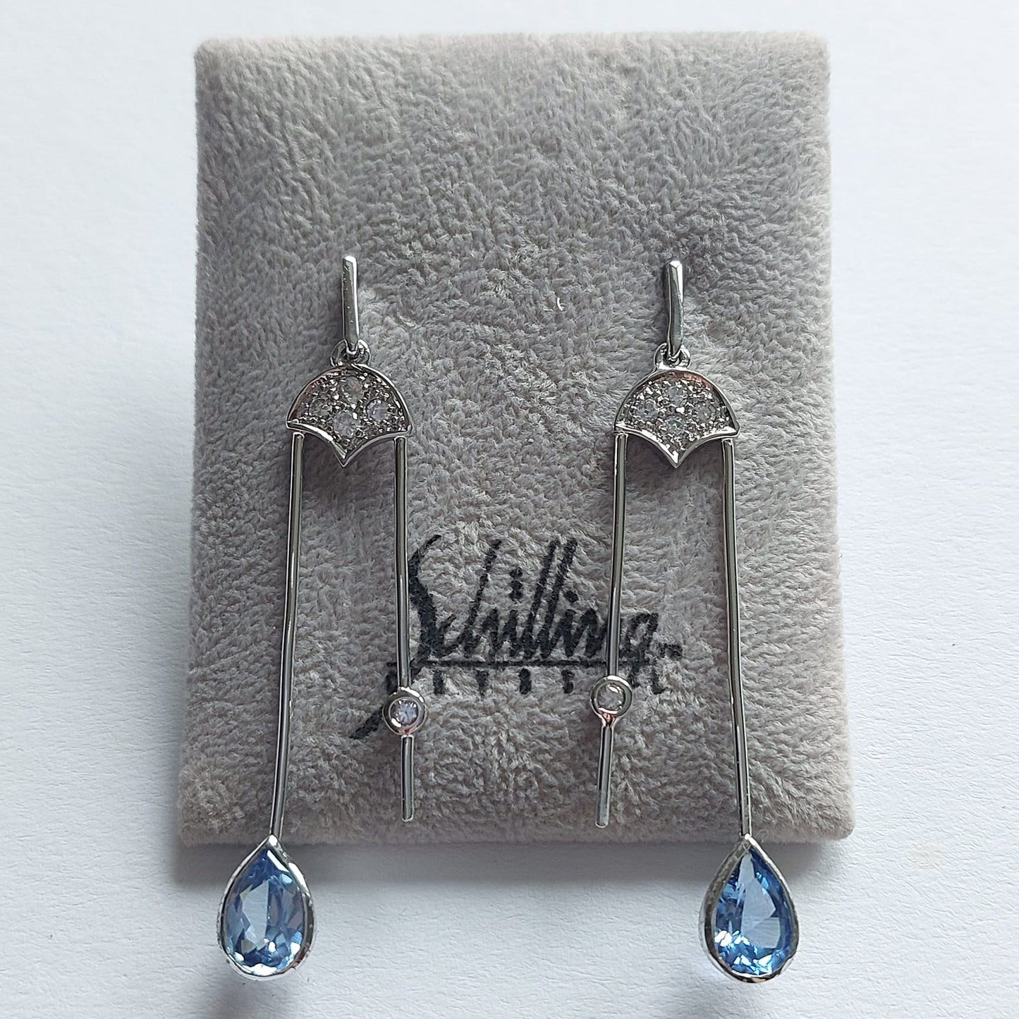 Original Vintage Schilling Ohrringe 57mm