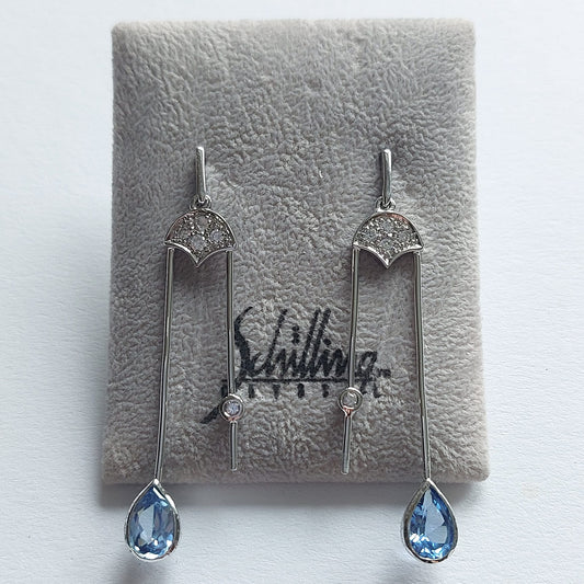 Original Vintage Schilling Ohrringe 57mm