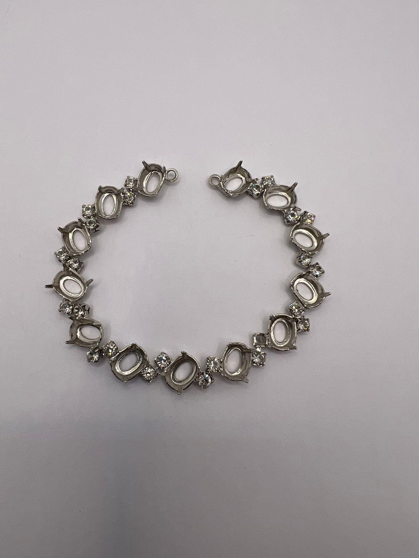 7092 Vintage leerer Armband zum Befüllen mit Swarovski Kristallen 17cm