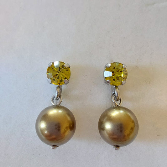 3788 Vintage Earring mit Swarovski Crystals
