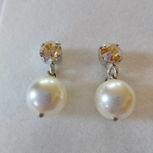 3793 Vintage Earring mit Swarovski Crystals