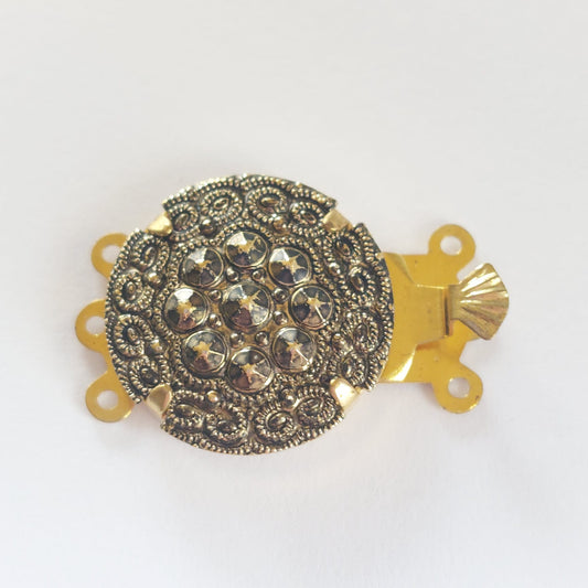 5230 Vintage Federverschluss mit Swarovski Kristallen 17,7×22,7mm