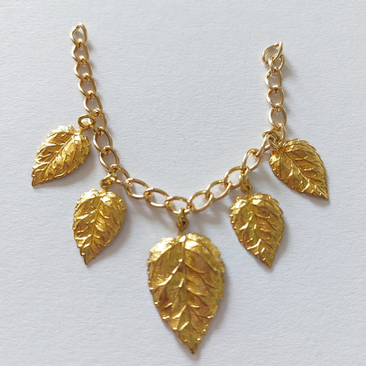 Vintage Blatt Trachten Schmuck 13cm