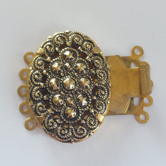5232 Vintage Federverschluss mit Swarovski Kristallen  26×24,6mm