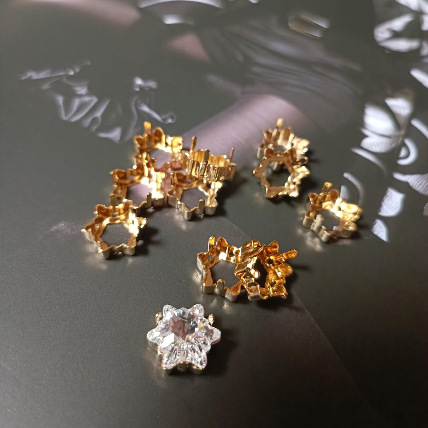 Swarovski® Fassung Edelweiss Gold 14mm