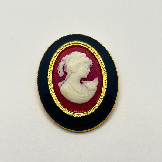 2448 Vintage Kamee Cabochon Schalhalter 38mm