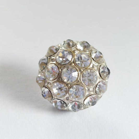 4161 Knopfe mit Swarovski Kristallen & Perlen 16mm