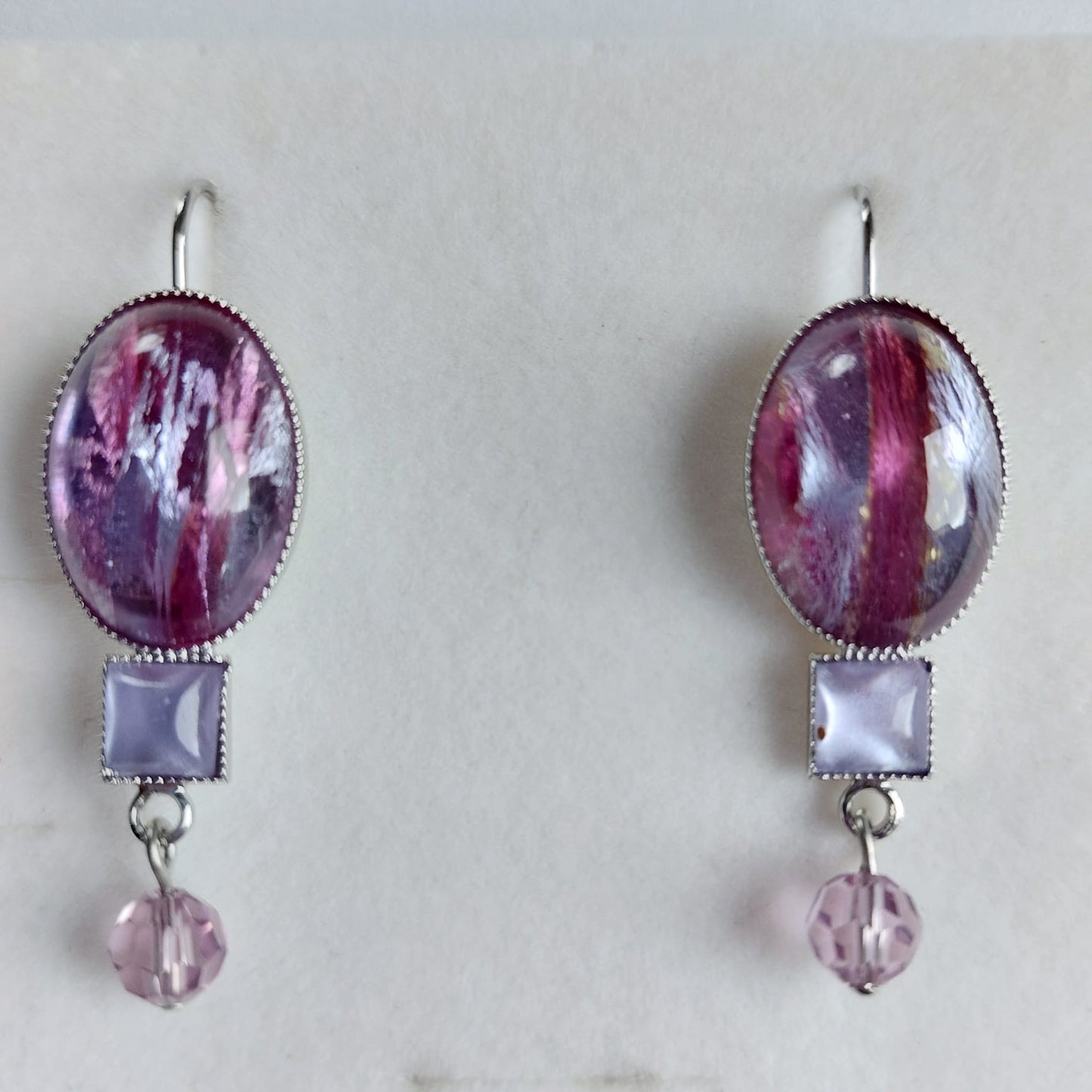 3601 Vintage Ohrringe mit Swarovski Kristallen 45mm