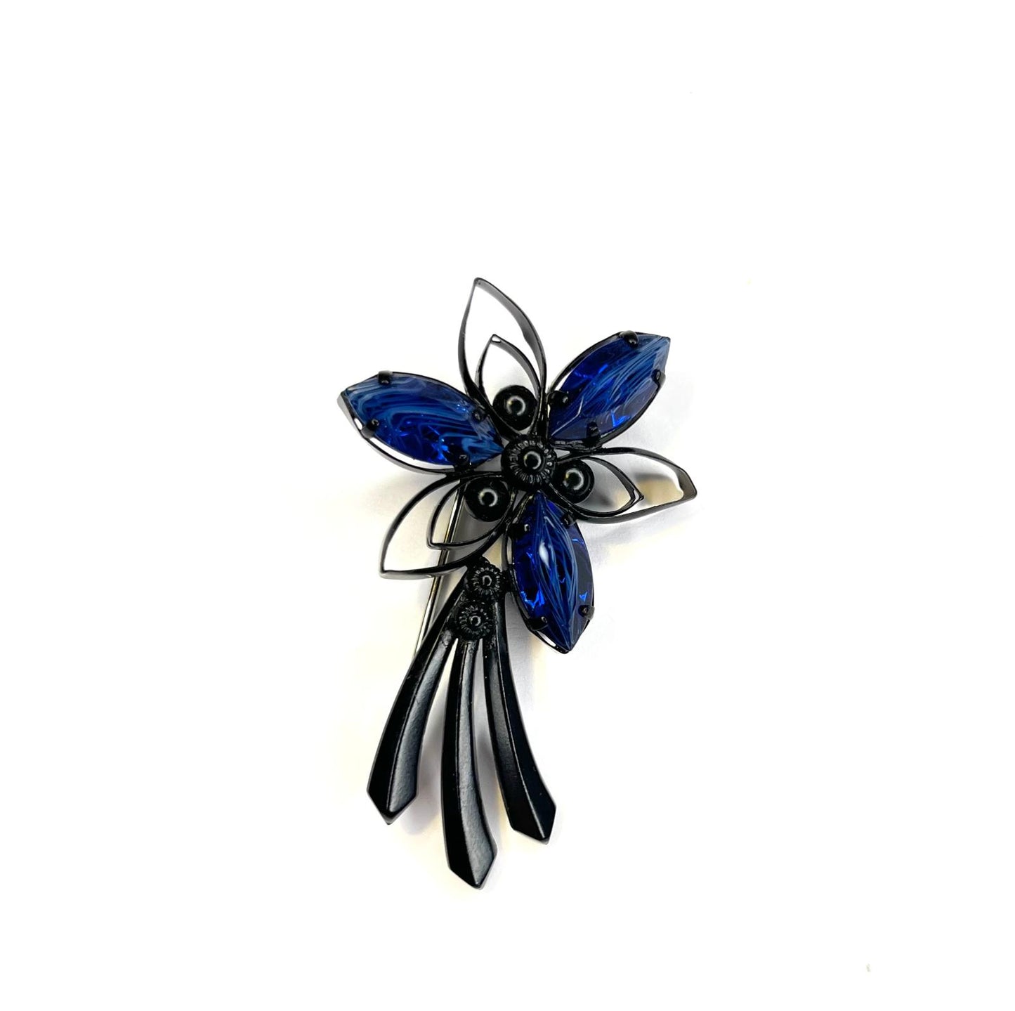 8441 Vintage Blume Swarovski Kristallen Brosche 60mm