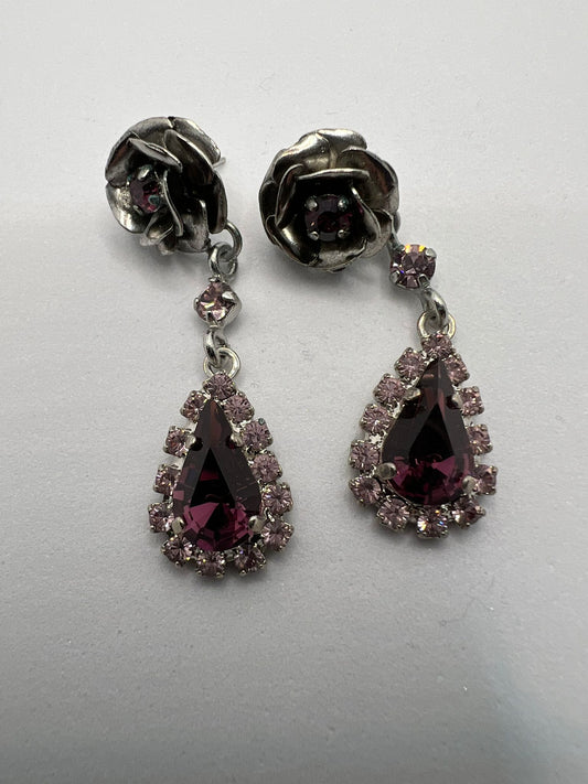 30444 Vintage Swarovski Kristallen Ohrhänger 40mm
