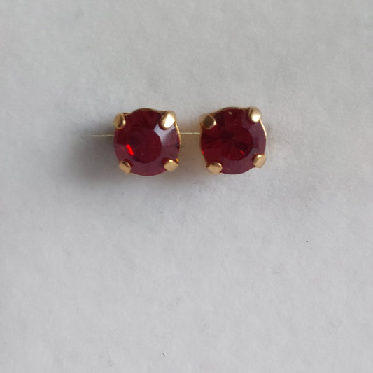 3178 Vintage-Ohrringe mit Swarovski Kristallen 6mm