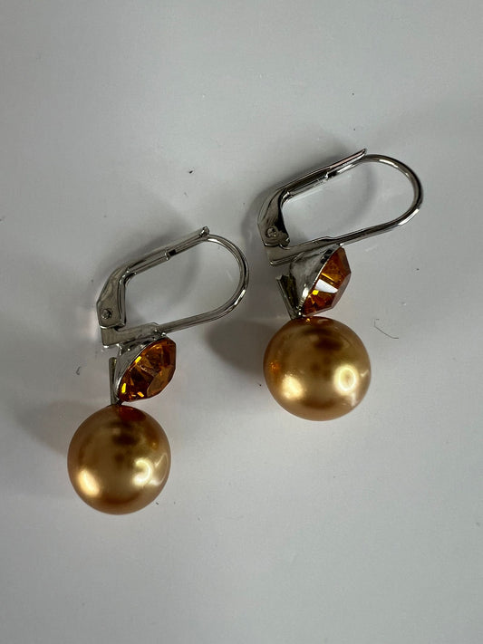 30418 Vintage Swarovski Kristallen Ohrhänger 7mm
