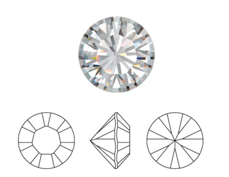 Swarovski® Chaton Crystal Unfoiled PP2