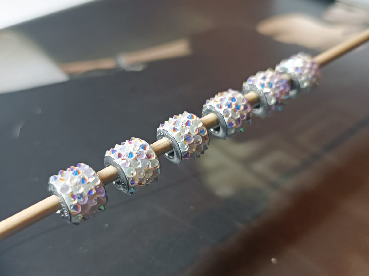 Swarovski® Charms Besatz Aurore Boreale Spike 10mm