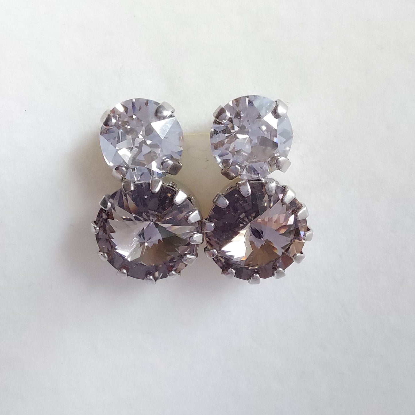 3457 Vintage-Ohrringe mit Swarovski Kristallen 18mm