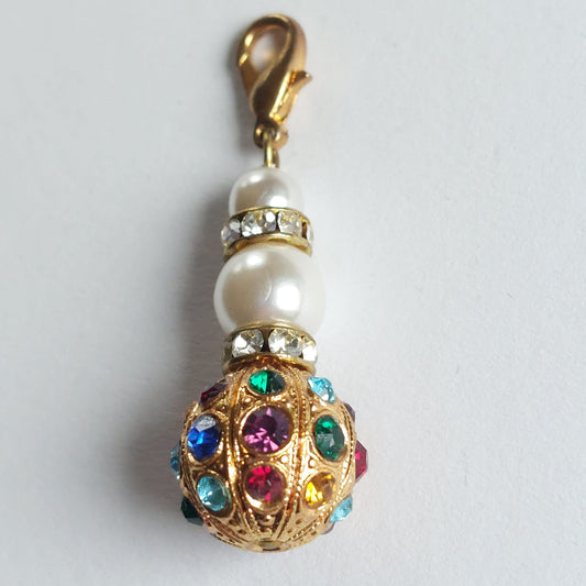 Accessoire-Anhänger mit Swarovski-Perlen & Kristallen 51mm