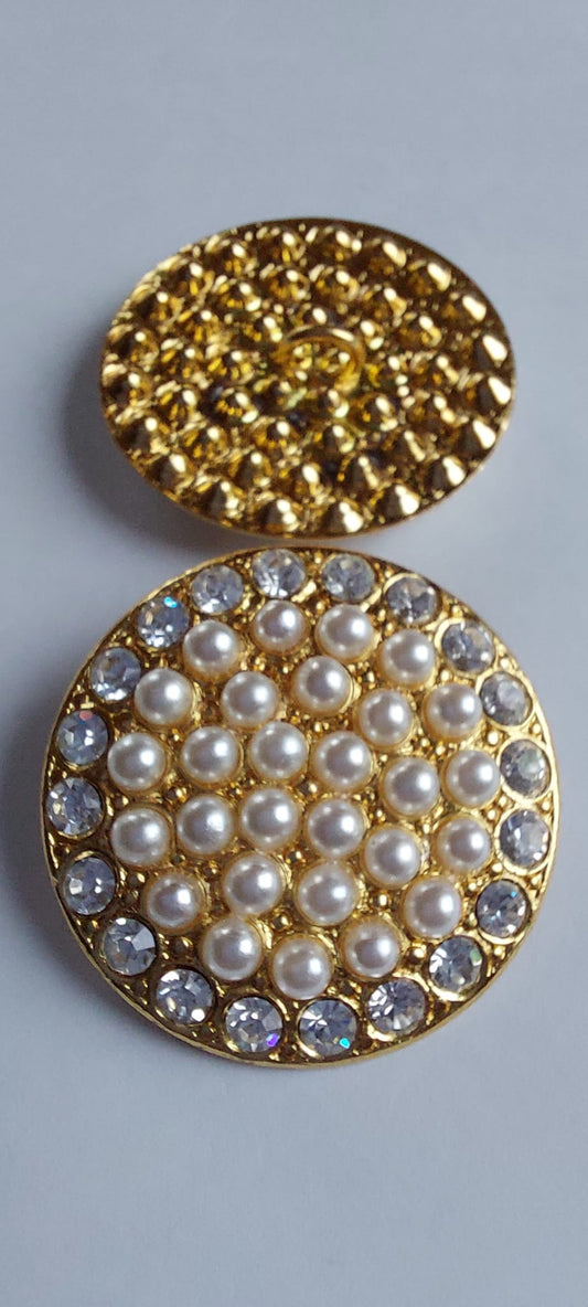 4029 Knöpfe mit Swarovski Kristallen und Swarovski 29mm