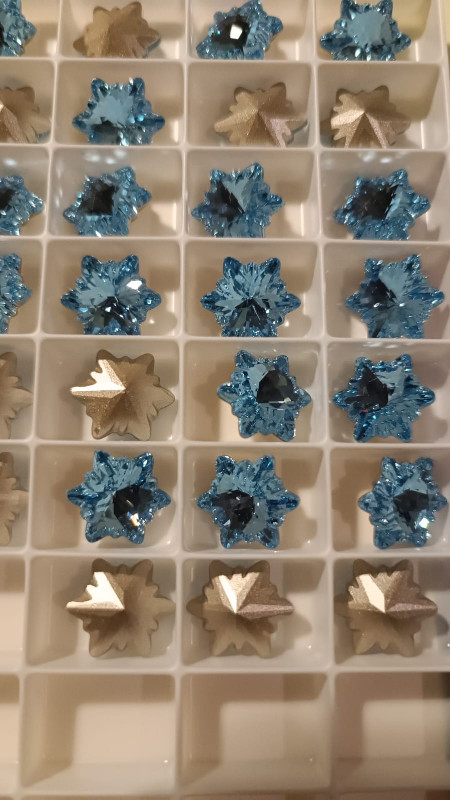 Swarovski® Fancy Edelweiss Aquamarine 14mm