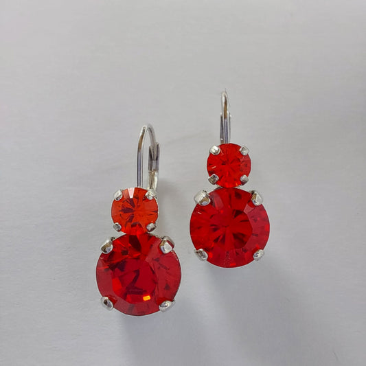 3287 Vintage-Ohrringe mit Swarovski Pearls 23mm