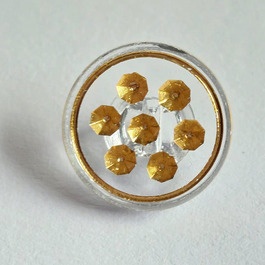 4309 Knopfe mit Swarovski Kristallen 14mm