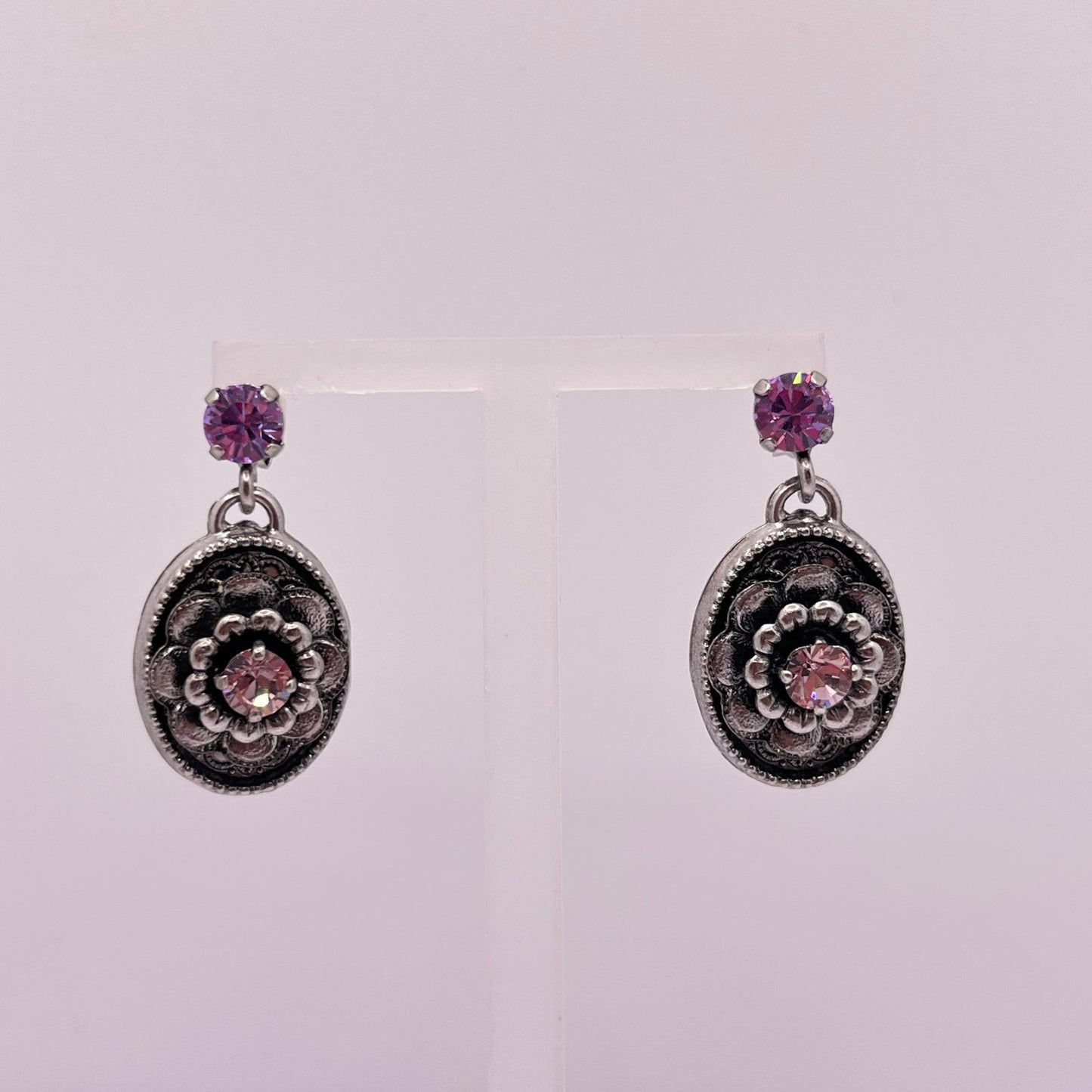 30772 Vintage Swarovski Kristallen Ohrstecker 21mm