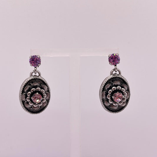 30772 Vintage Swarovski Kristallen Ohrstecker 21mm