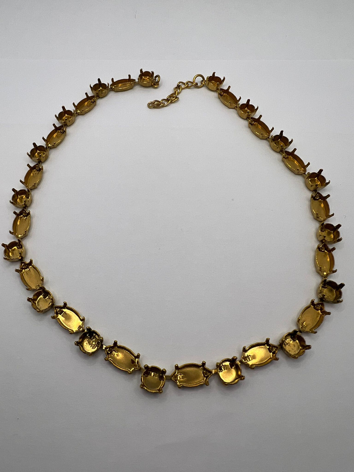 6417 Vintage leerer Collier zum Befüllen mit Swarovski Kristallen 40cm