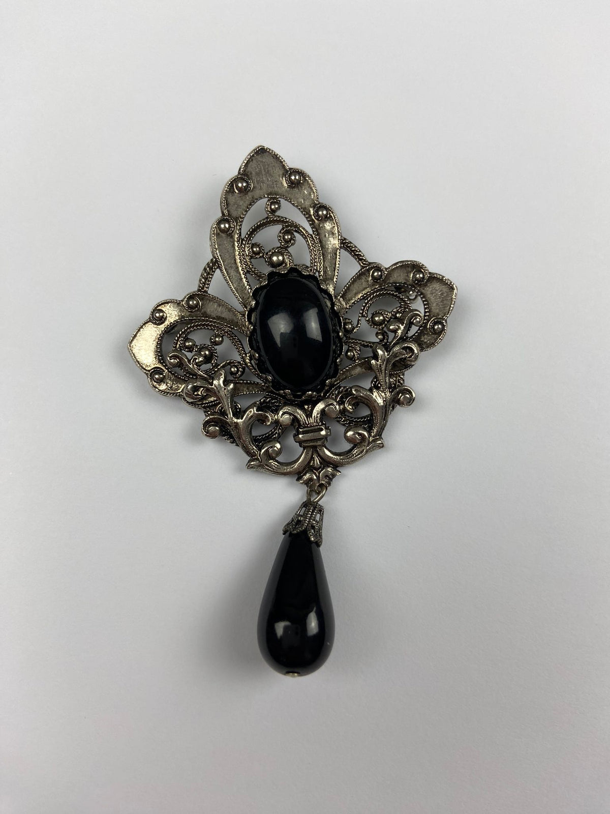 8619 Vintage Swarovski Kristallen Brosche mit Anhänger 77mm